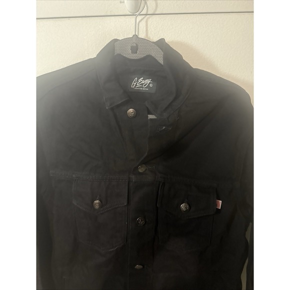 G-Eazy The Beautiful & Damned black denim emo jacket. Black Cotton Denim. Sz XL - Picture 5 of 5